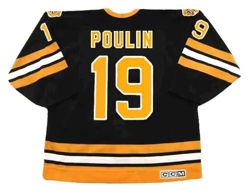DAVE POULIN Boston Bruins 1990 Away CCM Vintage Throwback NHL Hockey Jersey 