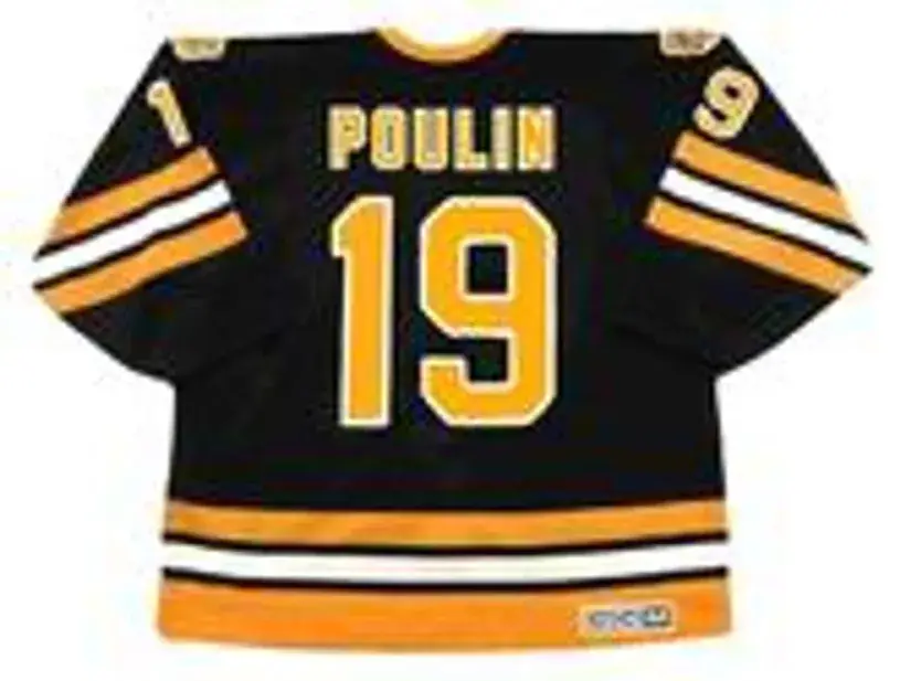 DAVE POULIN Boston Bruins 1990 Away CCM Vintage Throwback NHL Hockey Jersey 