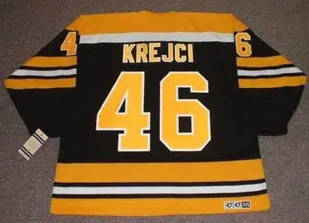 DAVID KREJCI Boston Bruins 2007 CCM Vintage Throwback NHL Hockey Jersey 