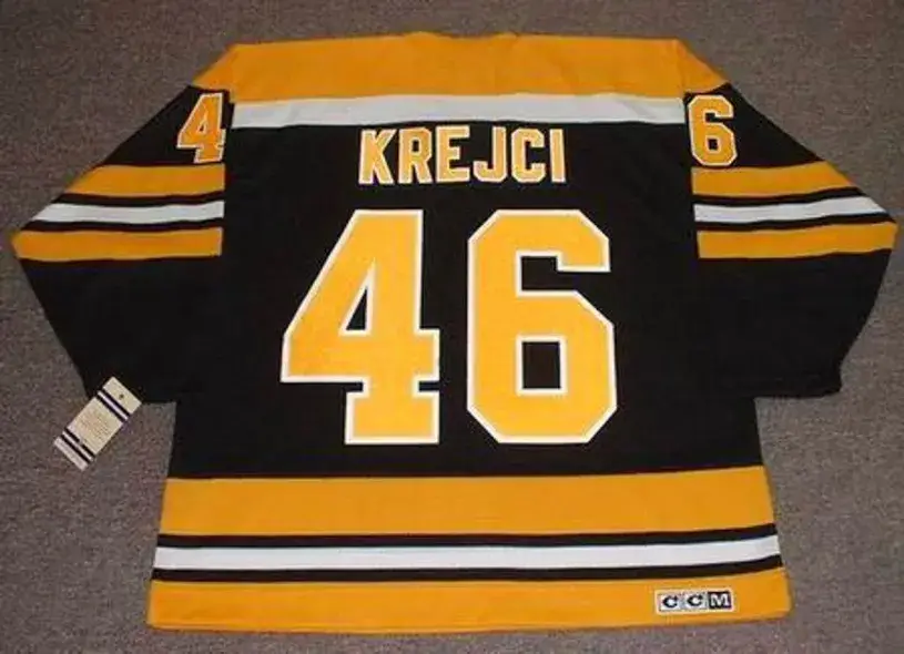 DAVID KREJCI Boston Bruins 2007 CCM Vintage Throwback NHL Hockey Jersey 