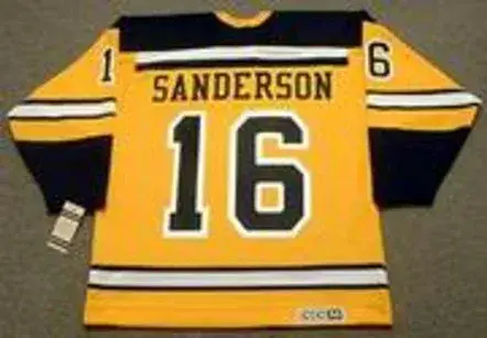 DEREK SANDERSON Boston Bruins 1960’s CCM Vintage Throwback NHL Jersey 