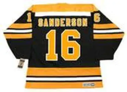 DEREK SANDERSON Boston Bruins 1974 CCM Vintage Throwback Away Hockey Jersey 