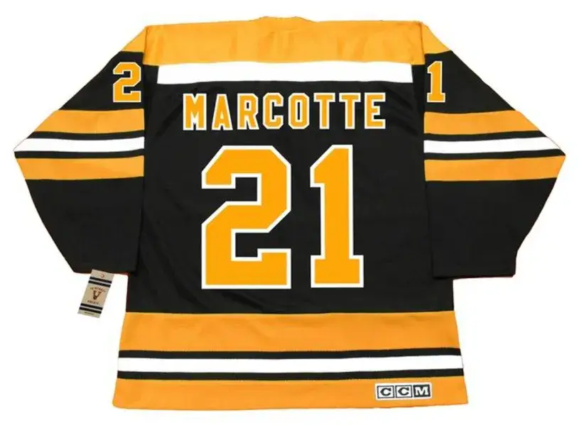 DON MARCOTTE Boston Bruins 1974 CCM Vintage Throwback NHL Hockey Jersey 