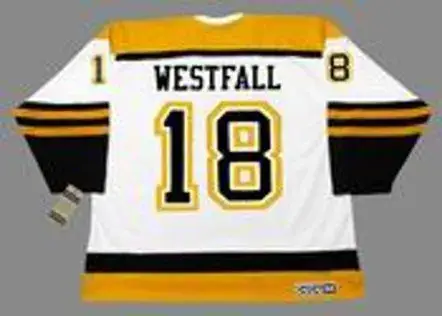 ED WESTFALL Boston Bruins 1966 CCM Vintage Throwback Away NHL Hockey Jersey 