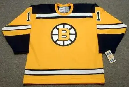 EDDIE JOHNSTON Boston Bruins 1966 CCM Vintage Throwback NHL Jersey