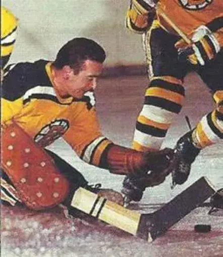 EDDIE JOHNSTON Boston Bruins 1966 CCM Vintage Throwback NHL Jersey 