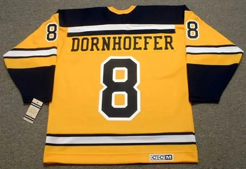 GARY DORNHOEFER Boston Bruins 1965 CCM Vintage Throwback NHL Jersey 