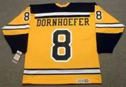 GARY DORNHOEFER Boston Bruins 1965 CCM Vintage Throwback NHL Jersey 