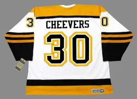 GERRY CHEEVERS Boston Bruins 1960’s CCM Vintage Throwback Away NHL Hockey Jersey 