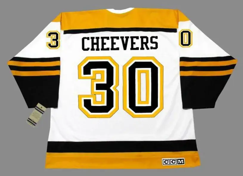 GERRY CHEEVERS Boston Bruins 1960’s CCM Vintage Throwback Away NHL Hockey Jersey 
