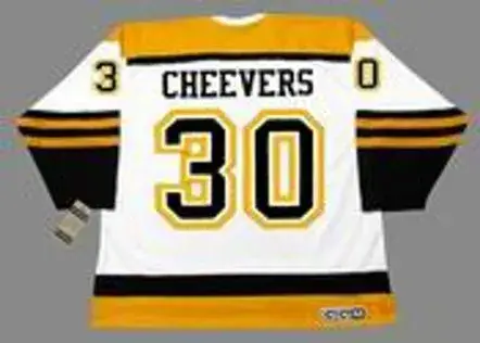 GERRY CHEEVERS Boston Bruins 1960’s CCM Vintage Throwback Away NHL Hockey Jersey 
