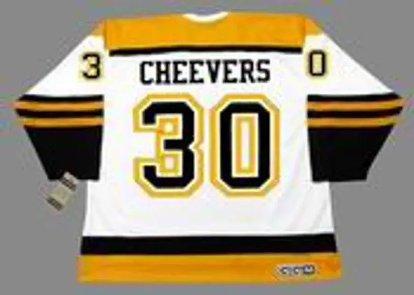 GERRY CHEEVERS Boston Bruins 1960’s CCM Vintage Throwback Away NHL Hockey Jersey 