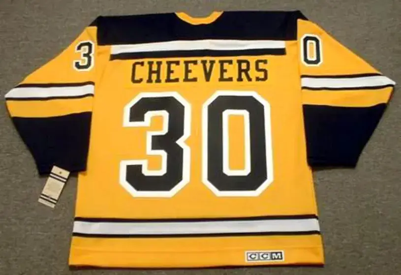 GERRY CHEEVERS Boston Bruins 1960’s CCM Vintage Throwback NHL Jersey 
