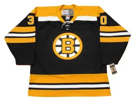 GERRY CHEEVERS Boston Bruins 1970 CCM Vintage Throwback Away NHL Hockey Jersey