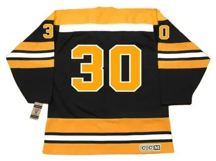 GERRY CHEEVERS Boston Bruins 1970 CCM Vintage Throwback Away NHL Hockey Jersey 