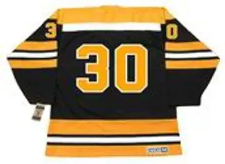 GERRY CHEEVERS Boston Bruins 1970 CCM Vintage Throwback Away NHL Hockey Jersey 
