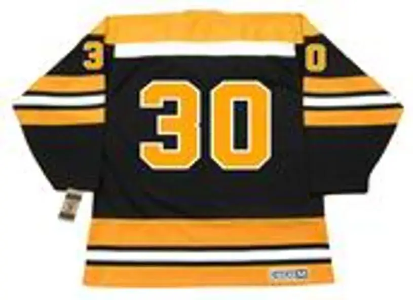 GERRY CHEEVERS Boston Bruins 1970 CCM Vintage Throwback Away NHL Hockey Jersey 