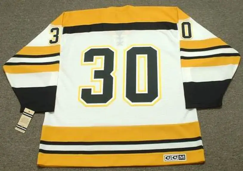 GERRY CHEEVERS Boston Bruins 1972 CCM Vintage Throwback Home NHL Hockey Jersey 