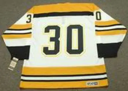 GERRY CHEEVERS Boston Bruins 1972 CCM Vintage Throwback Home NHL Hockey Jersey 