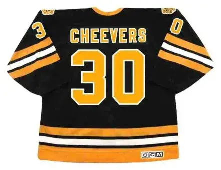 GERRY CHEEVERS Boston Bruins 1978 CCM Vintage Throwback Away NHL Hockey Jersey 