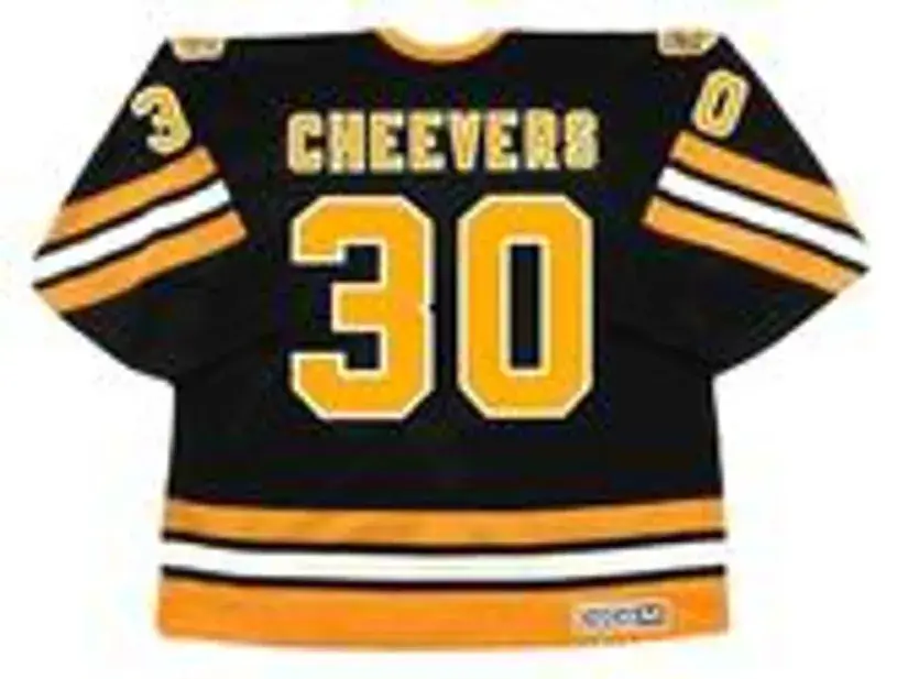 GERRY CHEEVERS Boston Bruins 1978 CCM Vintage Throwback Away NHL Hockey Jersey 