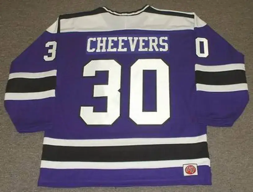 GERRY CHEEVERS Cleveland Crusaders 1974 WHA Throwback Hockey Jersey 