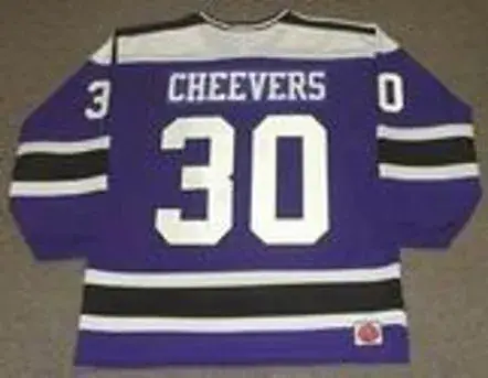GERRY CHEEVERS Cleveland Crusaders 1974 WHA Throwback Hockey Jersey 