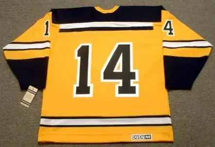 GLEN SATHER Boston Bruins 1966 CCM Vintage Throwback NHL Jersey 