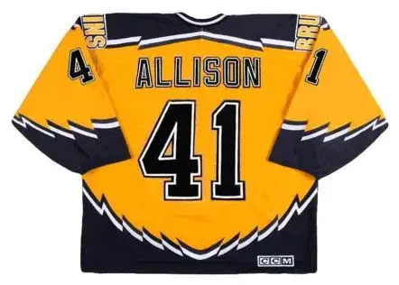 JASON ALLISON Boston Bruins 1997 CCM Throwback Alternate NHL Hockey Jersey 