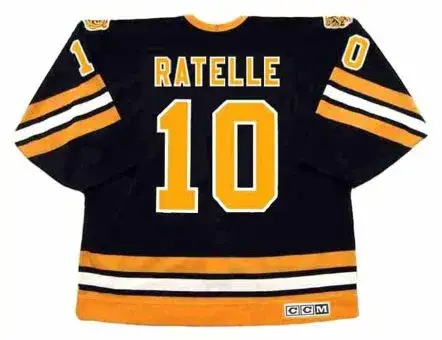 JEAN RATELLE Boston Bruins 1978 CCM Vintage Throwback Away Hockey Jersey 