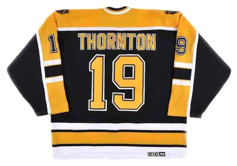 JOE THORNTON Boston Bruins 2002 CCM Throwback Away NHL Hockey Jersey 