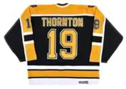 JOE THORNTON Boston Bruins 2002 CCM Throwback Away NHL Hockey Jersey 