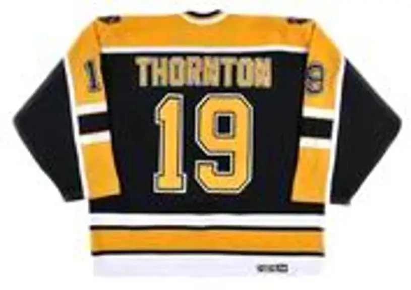 JOE THORNTON Boston Bruins 2002 CCM Throwback Away NHL Hockey Jersey 