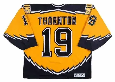 JOE THORNTON Boston Bruins 2003 CCM Throwback Alternate NHL Hockey Jersey 