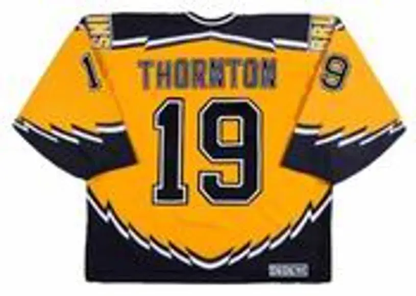 JOE THORNTON Boston Bruins 2003 CCM Throwback Alternate NHL Hockey Jersey 
