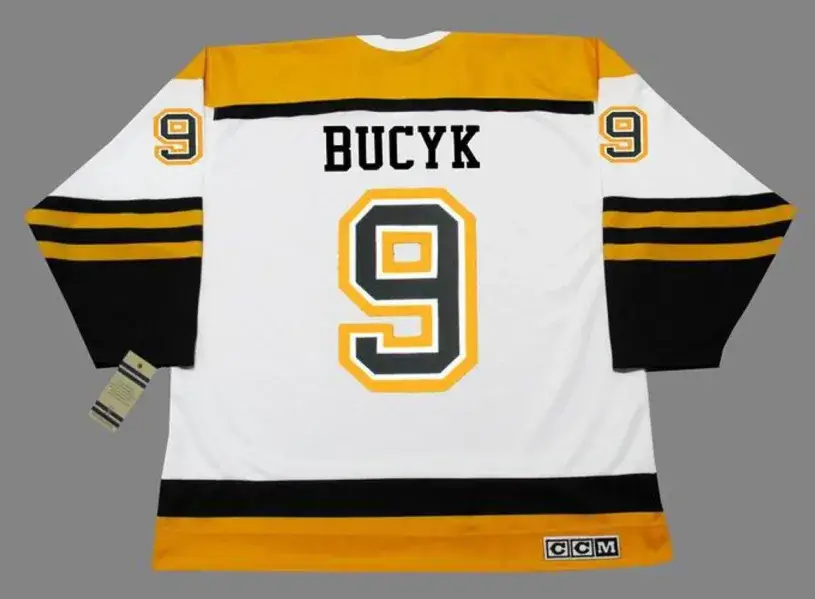JOHNNY BUCYK Boston Bruins 1966 CCM Vintage Throwback Away NHL Hockey Jersey 