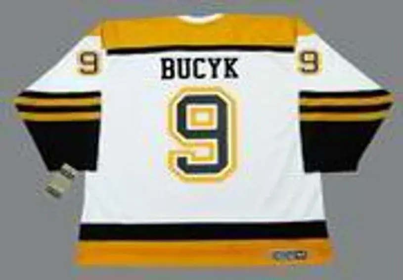 JOHNNY BUCYK Boston Bruins 1966 CCM Vintage Throwback Away NHL Hockey Jersey 