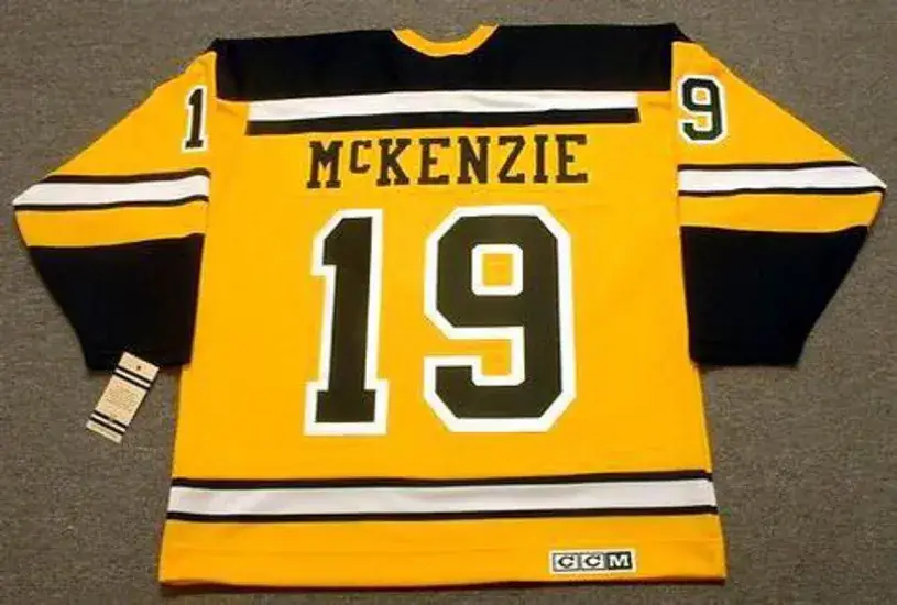 JOHNNY McKENZIE Boston Bruins 1966 CCM Vintage Throwback NHL Jersey 