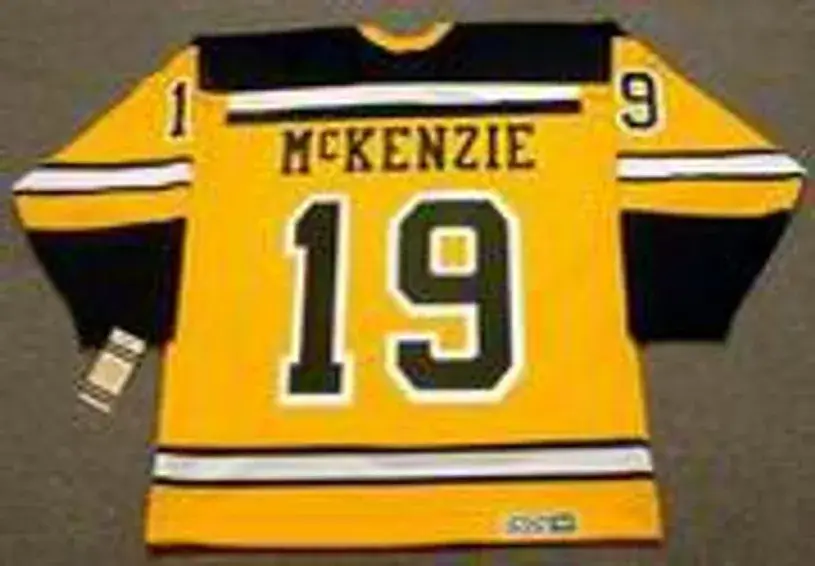 JOHNNY McKENZIE Boston Bruins 1966 CCM Vintage Throwback NHL Jersey 
