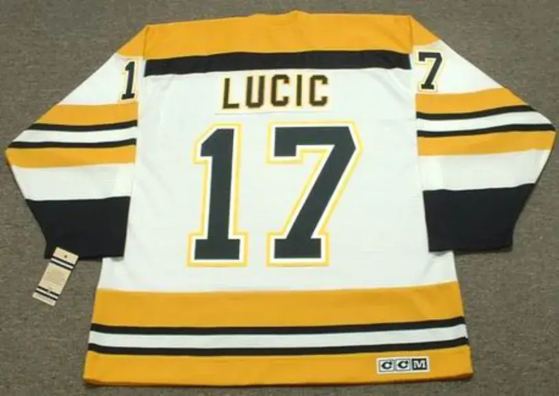 MILAN LUCIC Boston Bruins 1970’s CCM Vintage Throwback NHL Hockey Jersey 