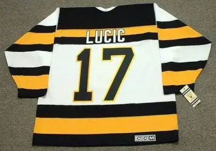 MILAN LUCIC Boston Bruins 1992 CCM Vintage Throwback Home NHL Hockey Jersey 