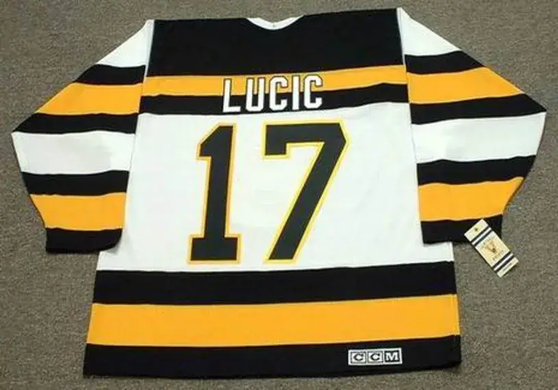 MILAN LUCIC Boston Bruins 1992 CCM Vintage Throwback Home NHL Hockey Jersey 