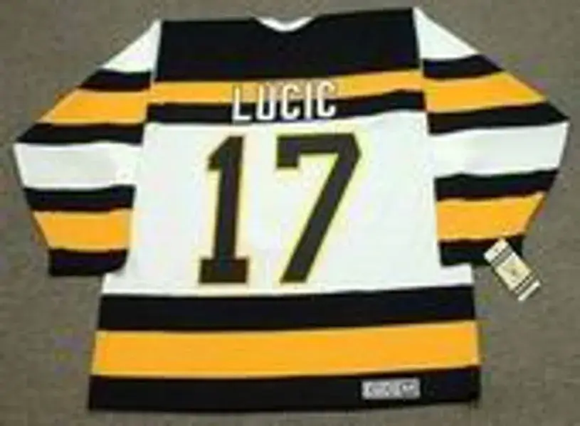 MILAN LUCIC Boston Bruins 1992 CCM Vintage Throwback Home NHL Hockey Jersey 