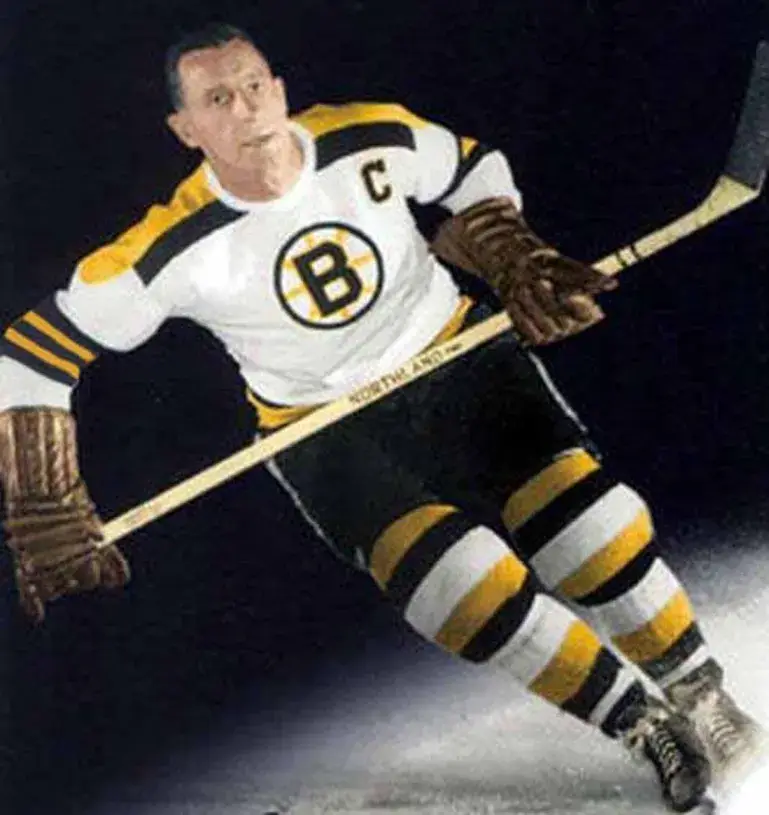 MILT SCHMIDT Boston Bruins 1950’s Away CCM Throwback NHL Hockey Jersey 