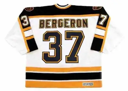 PATRICE BERGERON Boston Bruins 2005 CCM Vintage Away NHL Hockey Jersey 