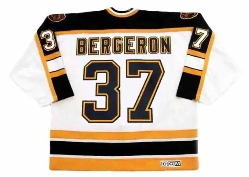 PATRICE BERGERON Boston Bruins 2005 CCM Vintage Away NHL Hockey Jersey 