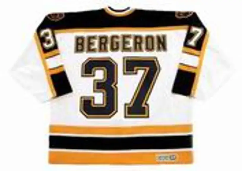 PATRICE BERGERON Boston Bruins 2005 CCM Vintage Away NHL Hockey Jersey 