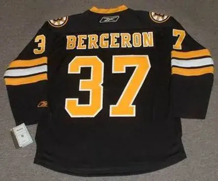 PATRICE BERGERON Boston Bruins 2011 REEBOK Alternate Throwback NHL Hockey Jersey 