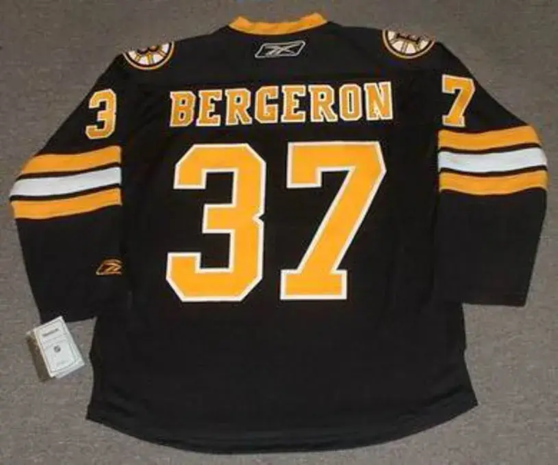 PATRICE BERGERON Boston Bruins 2011 REEBOK Alternate Throwback NHL Hockey Jersey 