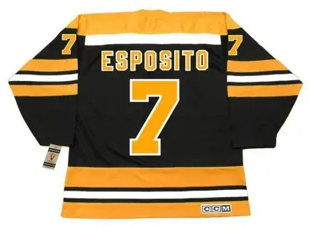 PHIL ESPOSITO Boston Bruins 1974 CCM Vintage Throwback NHL Hockey Jersey 
